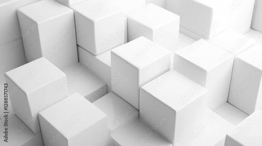 White Cubes Mockup Minimalist.