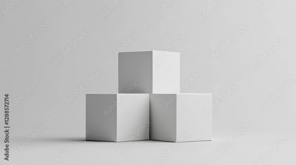 White Cubes Mockup Minimalist. White Cubes Mockup Minimalist.