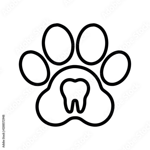 Pet Dental Paw Icon