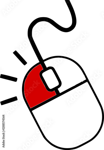 Left Push computer mouse button