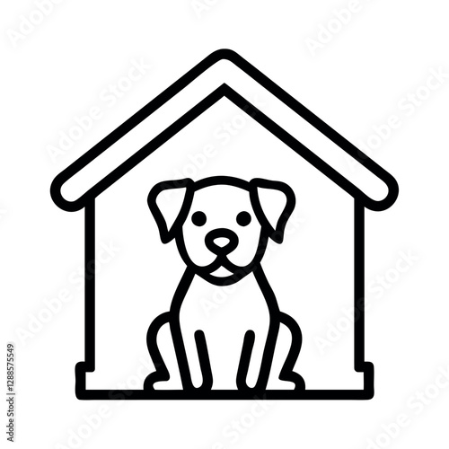 Pet Adoption Dog Shelter Icon