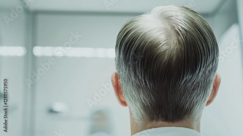 Hair restoration consultation in a bright beauty clinic. Featuring rejuvenating solutions and expert regrowth treatments
