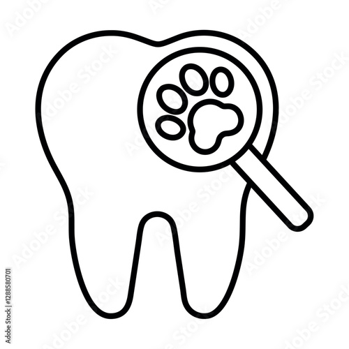 Pet Dental Tooth Inspection Icon