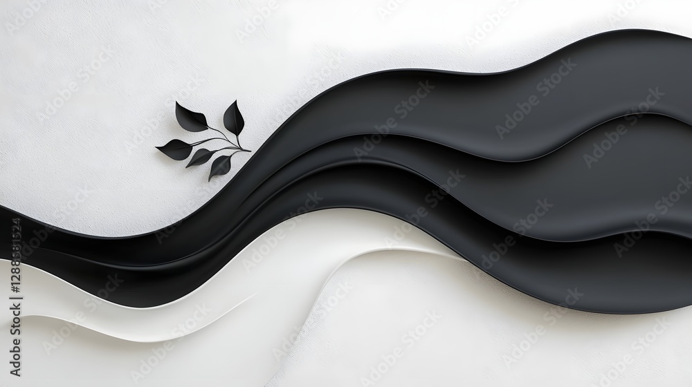 Elegant black and white gradient waves flowing in a minimalist modern abstract design The smooth organic curves and lines create a calming visually striking and contemporary background or wallpaper Elegant black and white gradient waves flowing in a minimalist modern abstract design The smooth organic curves and lines create a calming visually striking and contemporary background or wallpaper