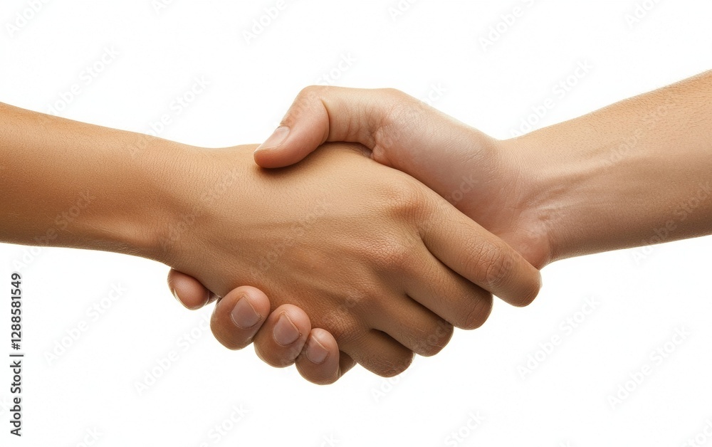 Handshake symbolizes agreement and success in business deal.