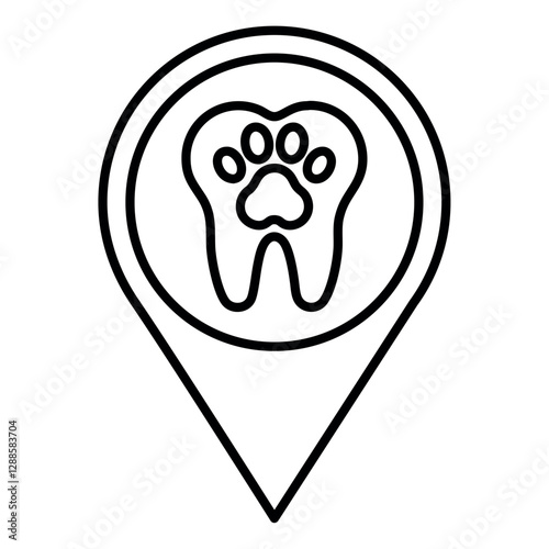 Pet Dental Location Icon