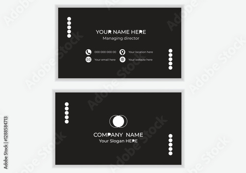 Modern clean business card template  design