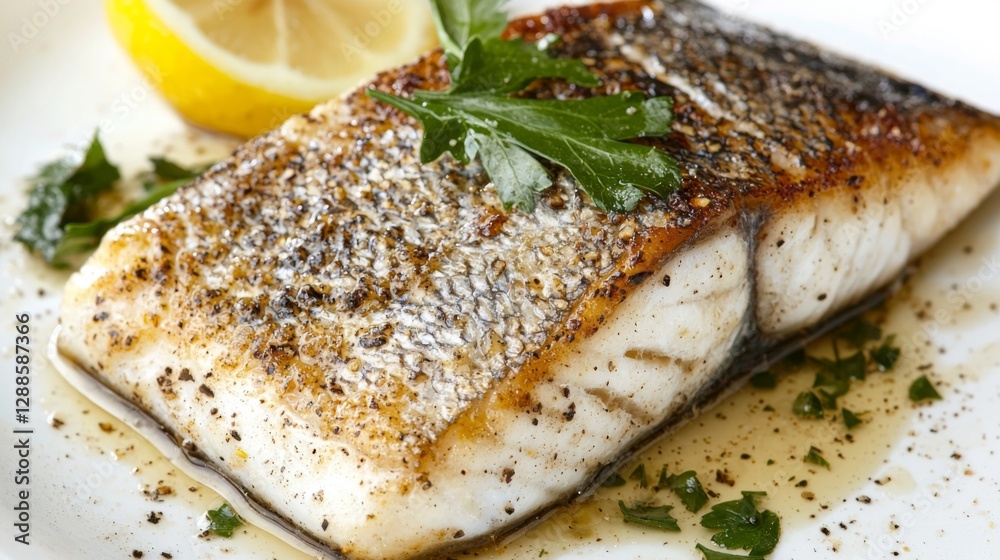 Perfectly steamed fish fillet, infused with lemon and plated with an elegant touch of fresh greens. --chaos 20 --ar 16:9 --quality 2 --v 6.1 Job ID: b5bced1c-697f-40ff-93bf-84d3d8ae2026 Perfectly steamed fish fillet, infused with lemon and plated with an elegant touch of fresh greens. --chaos 20 --ar 16:9 --quality 2 --v 6.1 Job ID: b5bced1c-697f-40ff-93bf-84d3d8ae2026
