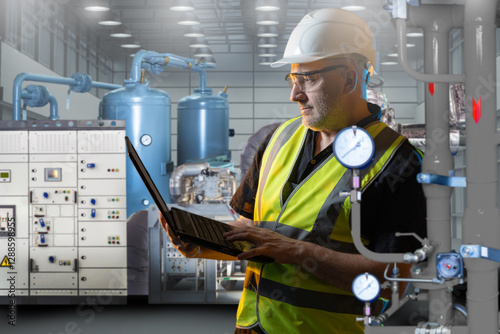 Man engineer in industrial ...