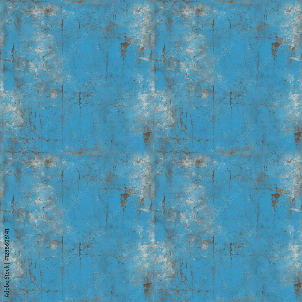 Fototapeta premium Seamless blue textured background with distressed and weathered appearance.