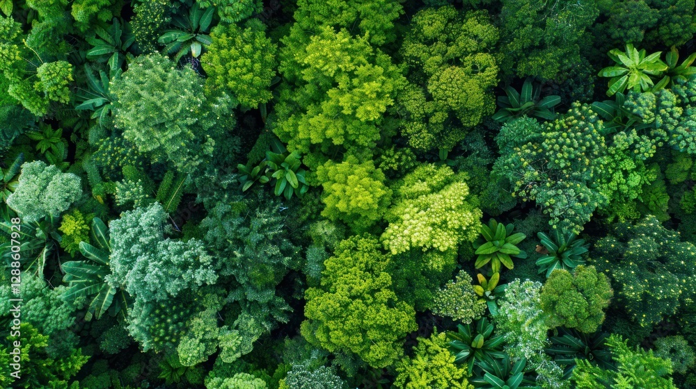 Naklejka premium Diverse tree species display nature image collection studio aerial view botanical variety for eco enthusiasts