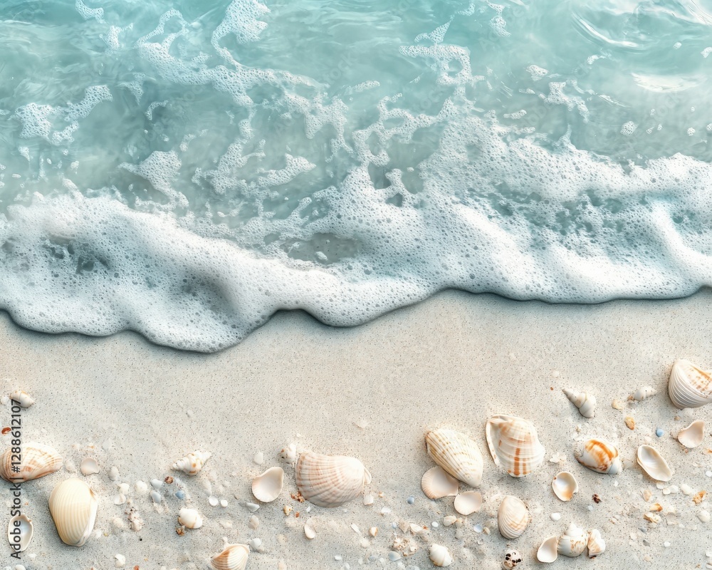 Waves crashing on sandy shore beach nature photography coastal environment aerial view tranquil scene