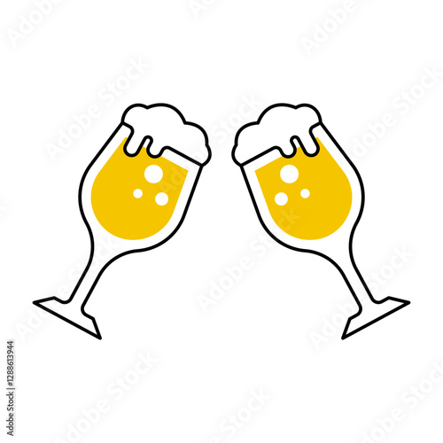 Cheers icon. Toast icon. Vector.