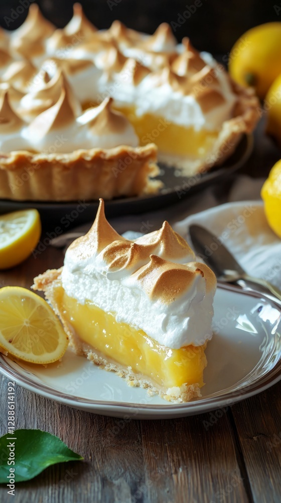 Refreshing Lemon Meringue Pie with Gold Tones and Zesty Flavors Refreshing Lemon Meringue Pie with Gold Tones and Zesty Flavors