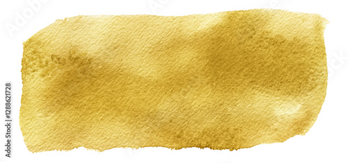 フレーム　金、黄土色の滲み水彩テクスチャ背景素材