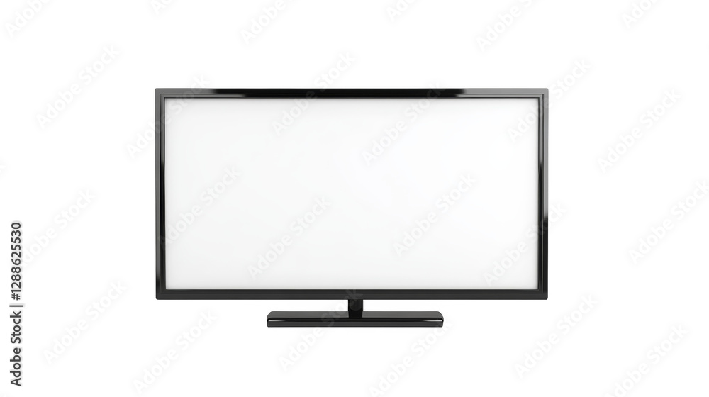 Blank television screen, perfect for media display or entertainment setup in your living room Blank television screen, perfect for media display or entertainment setup in your living room