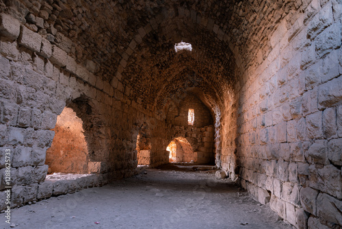 Vaulted room in Kerak Castle, Jordan