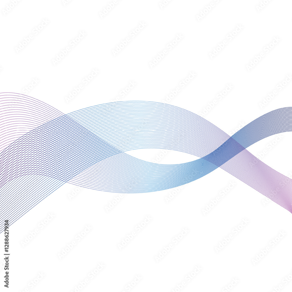 Fototapeta premium Abstract wave element for design. Stylized line art background. Vector illustration