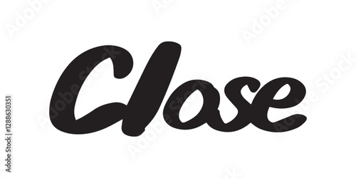 「Close」の手書き文字　ベクターイラスト