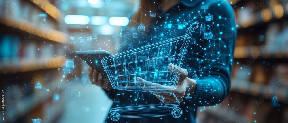 Fototapeta premium Ecommerce advancements through industry leaders insights