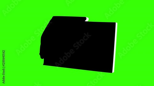 green screen 3d map of Ross County in Ohio photo