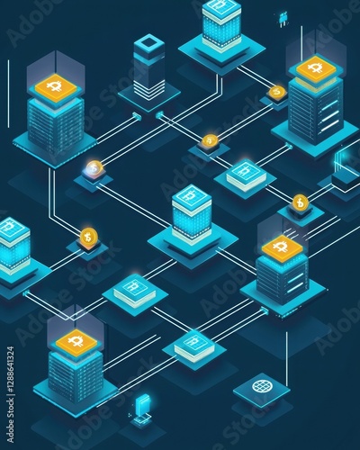 Digital Currency and Blockchain Transaction Concept photo