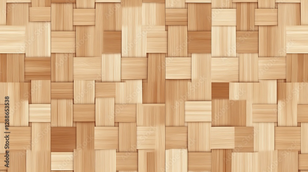 Naklejka premium Woven bamboo texture indoor setting digital background natural aesthetics close-up view organic patterns for design