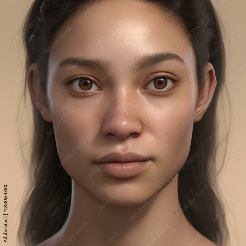 A highly detailed, hyper-realistic close-up portrait of an AI-generated human face. This digital artwork features lifelike skin textures, expressive eyes, and natural lighting. A highly detailed, hyper-realistic close-up portrait of an AI-generated human face. This digital artwork features lifelike skin textures, expressive eyes, and natural lighting.
