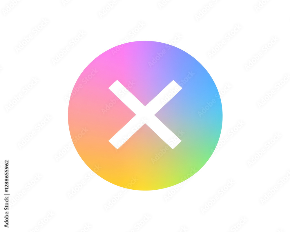 Fototapeta premium Colorful geometric design on white background