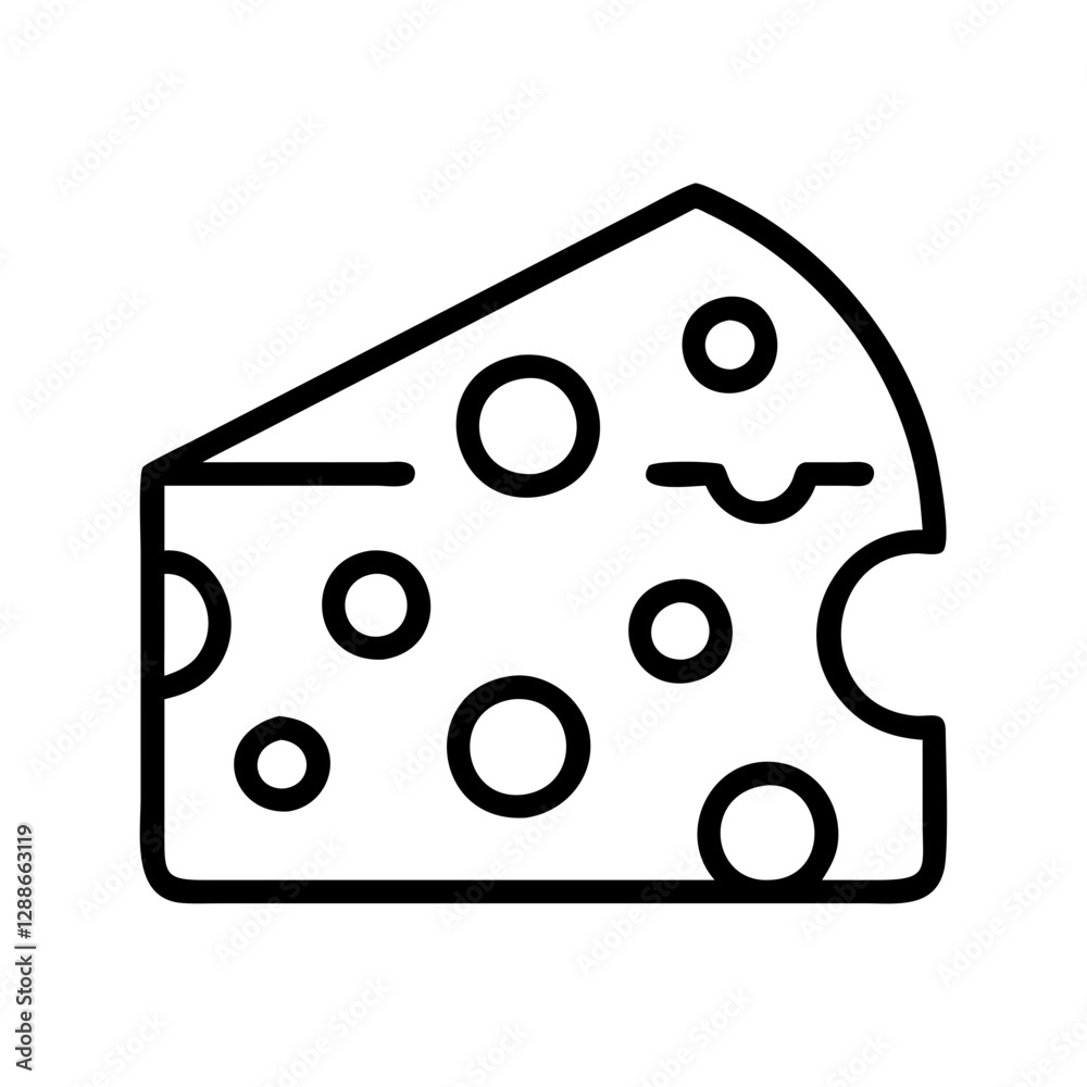 cheese icon, cheese line art - simple line art of cheese, perfect for cheese logos and icons cheese icon, cheese line art - simple line art of cheese, perfect for cheese logos and icons