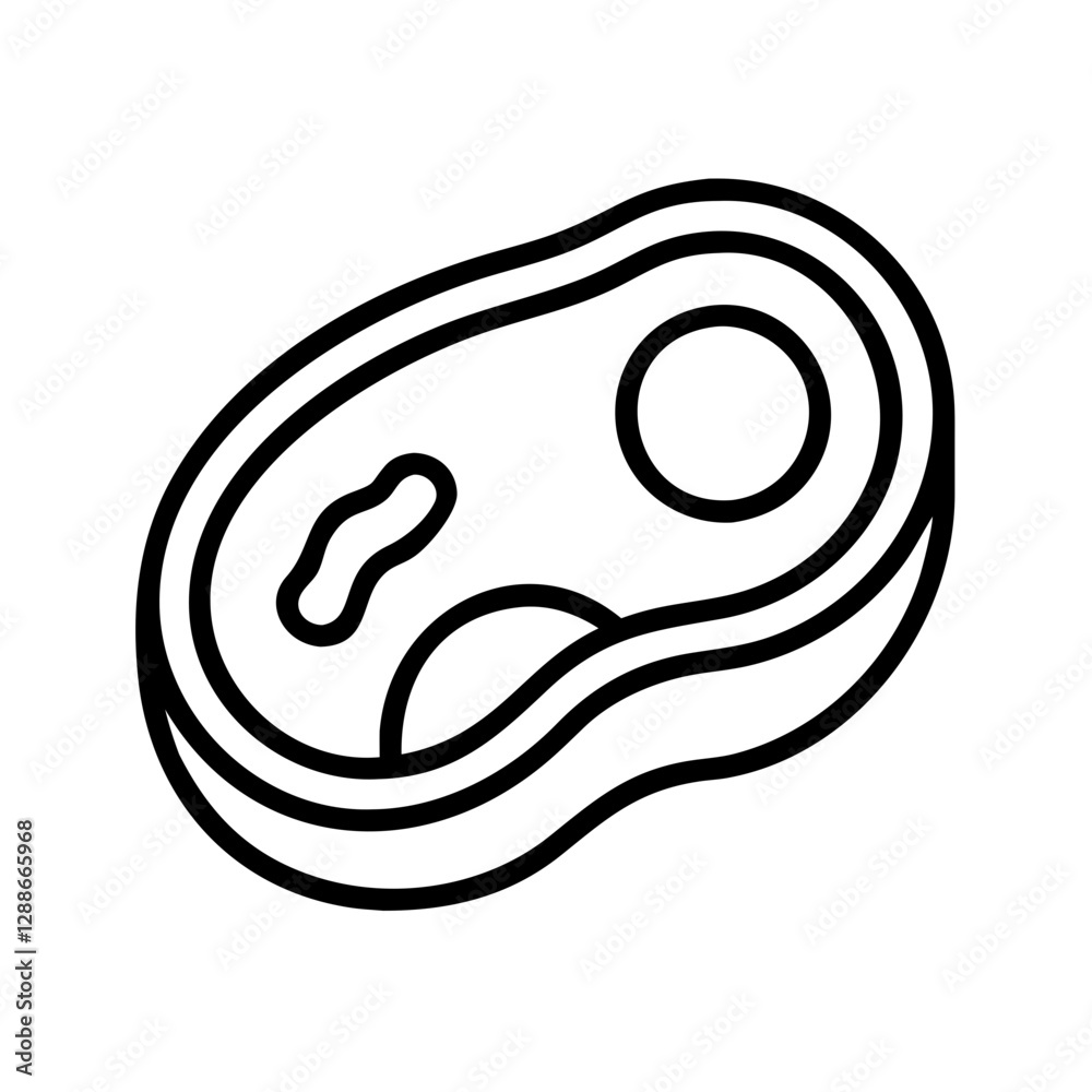 meat icon, meat line art - simple line art of meat, perfect for meat logos and icons