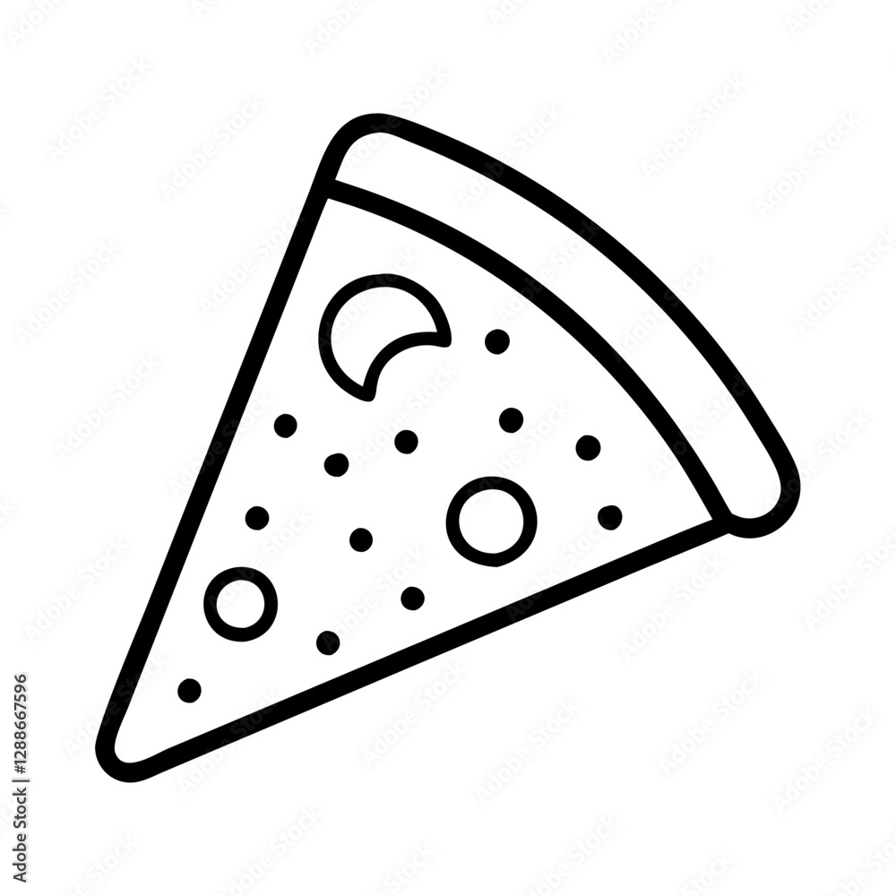 pizza slice icon, pizza slice line art - simple line art of pizza slice, perfect for pizza slice logos and icons pizza slice icon, pizza slice line art - simple line art of pizza slice, perfect for pizza slice logos and icons