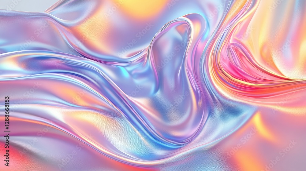 Naklejka premium Gradient pastel background with a soft iridescent sheen, evoking a tranquil and modern feel