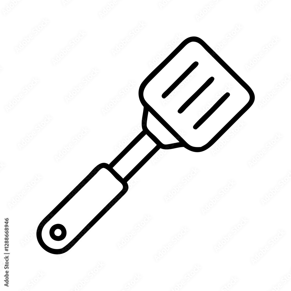 spatula icon, spatula line art - simple line art of spatula, perfect for spatula logos and icons spatula icon, spatula line art - simple line art of spatula, perfect for spatula logos and icons