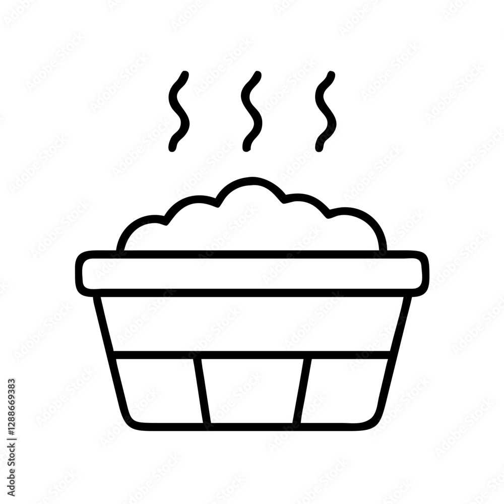 steam basket icon, steam basket line art - simple line art of steam basket, perfect for steam basket logos and icons