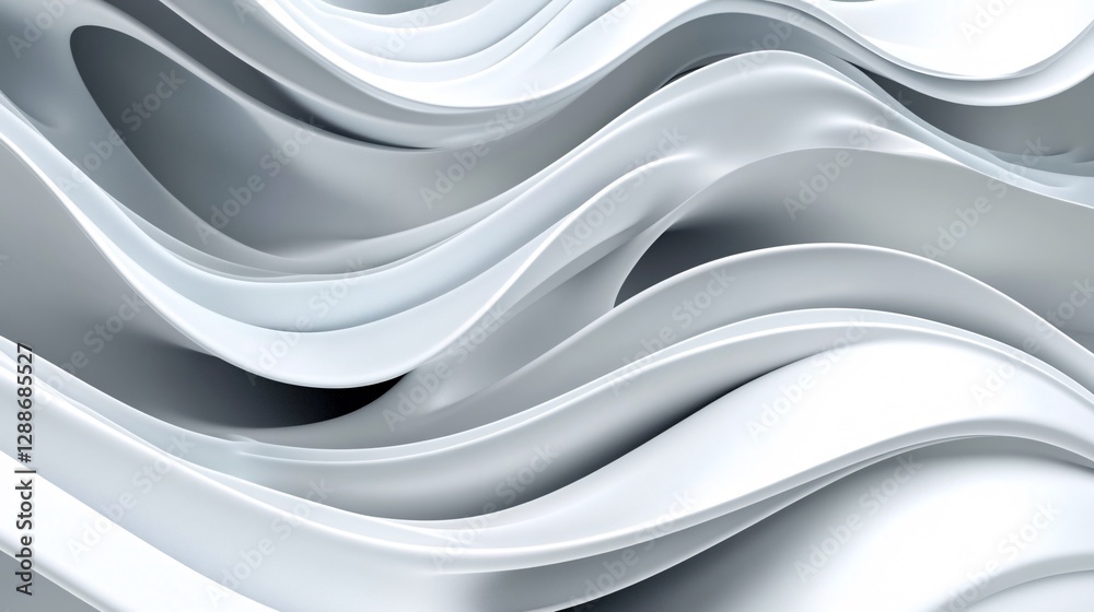 Digital Waves Ripple in Abstract 3D Background with Copy Space Digital Waves Ripple in Abstract 3D Background with Copy Space