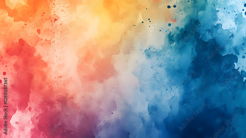 Fototapeta premium splash effect with a mix of warm and cool tones resembling an abstract artistic canvas 