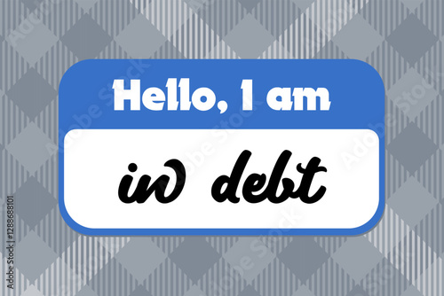In debt concept illustration. Insolvency, bankruptcy and debt financial issues.