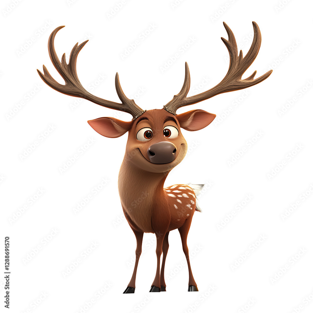 venison cartoon isolated on white background full depth of field venison cartoon isolated on white background full depth of field