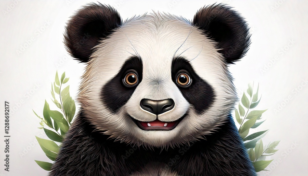 Fototapeta premium パンダ 顔のクローズアップ