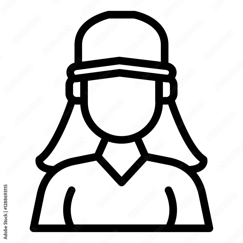 Fitness Trainer Female Vector Icon Fitness Trainer Female Vector Icon