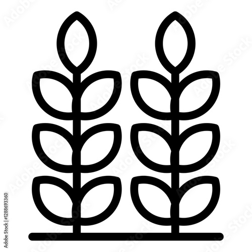 Sheaf of Rice Vector Icon