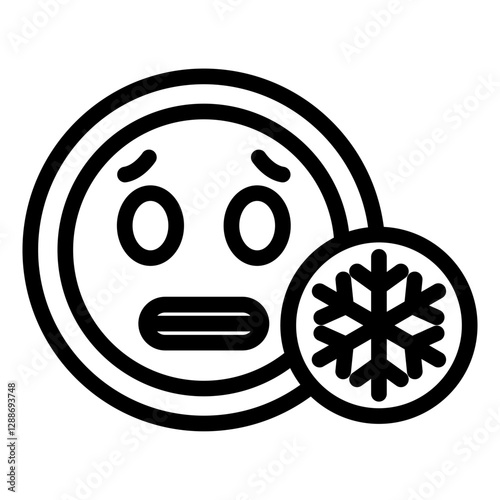 Cold Face Vector Icon