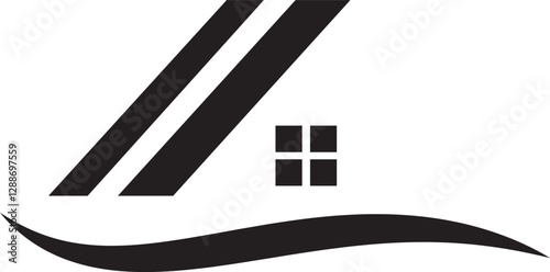 Abstract real estate agent logo icon vector design. Rent, sale of real estate vector logo, House cleaning, home security, real estate auction. Vector building logo concept.
