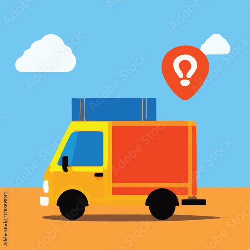 Delivery truck icons set. Fast delivery truck. Delivery service icons. Express shipping. Cargo van moving fast. Logistics trucking. Vector illustration.