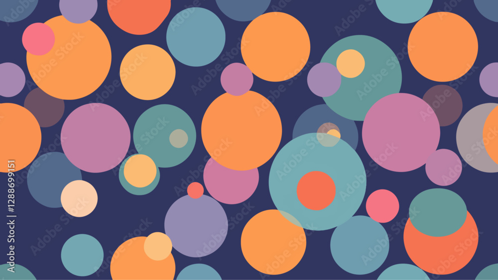 Seamless pattern with colorful circles