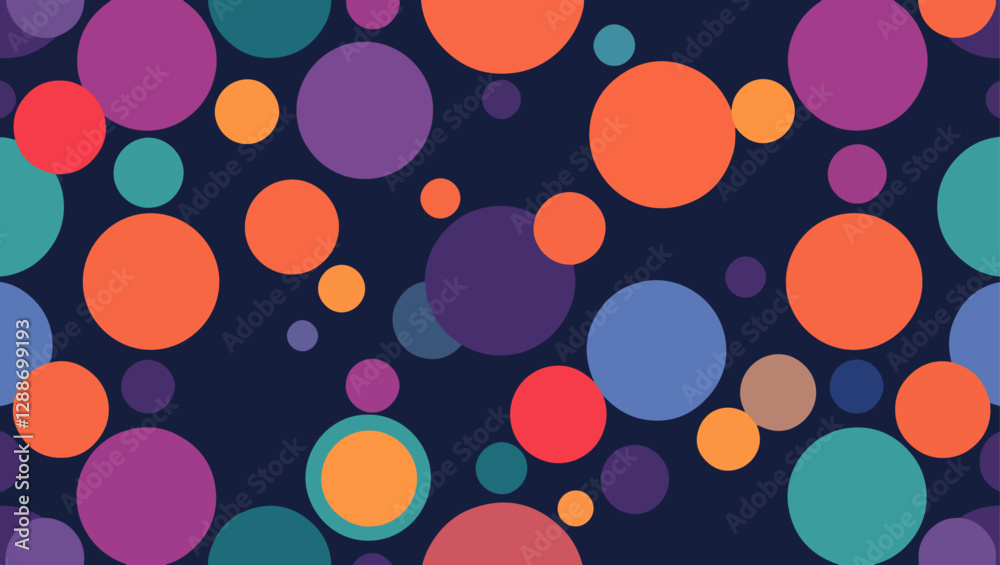 A pastel polka dot pattern of colorful circles forms an abstract, cheerful background. A pastel polka dot pattern of colorful circles forms an abstract, cheerful background.