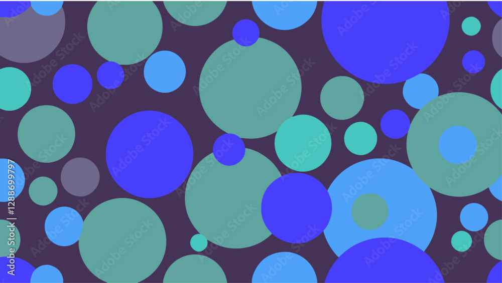 A pastel polka dot pattern of colorful circles forms an abstract, cheerful background.