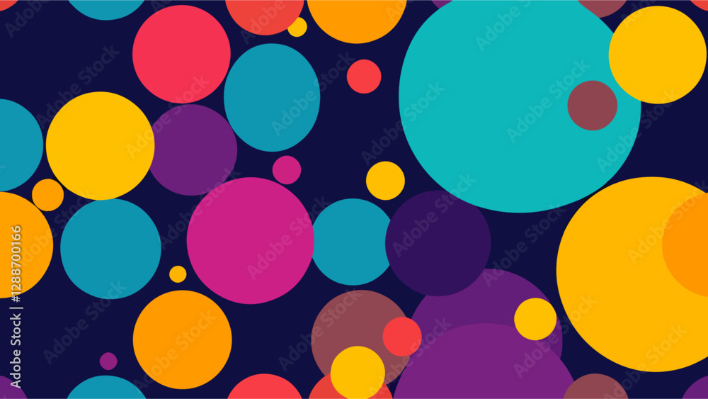 A pastel polka dot pattern of colorful circles forms an abstract, cheerful background. A pastel polka dot pattern of colorful circles forms an abstract, cheerful background.