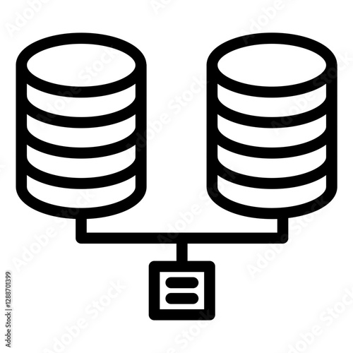 Distributed Data Vector Icon